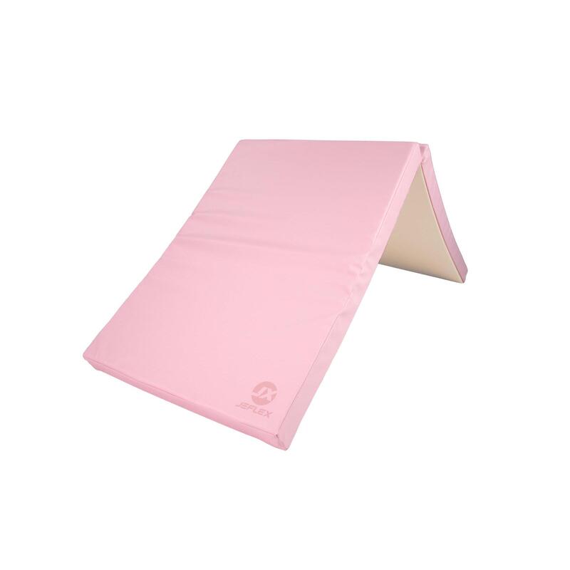 Tapis de gymnastique 200 x 70 x 8 cm, roze/beige, pliable, Jeflex.