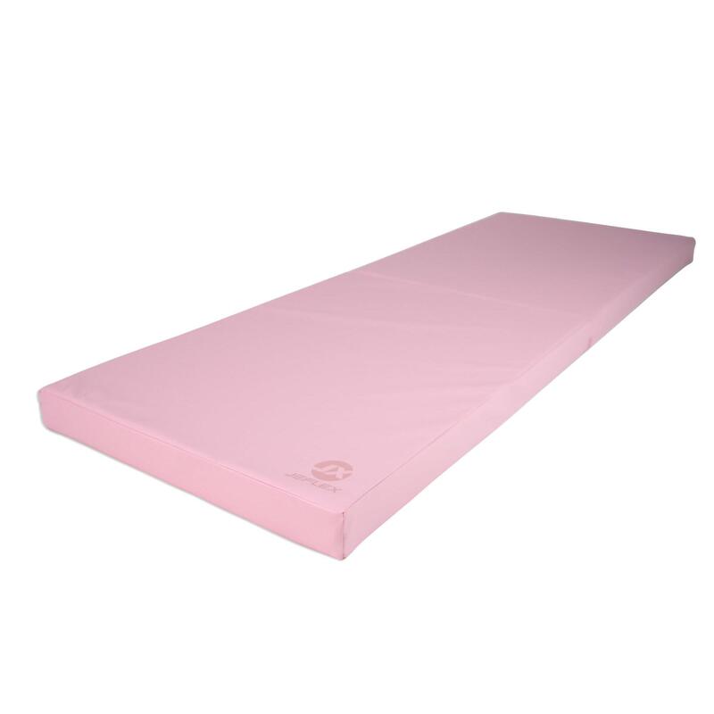 Tapis de gymnastique 200x70x8 cm rose/beige Tapis de sol souple pliable Jeflex