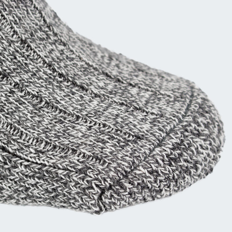 Socken Norweger Style | 3 Paar Strümpfe | warme Wollsocken | Grau