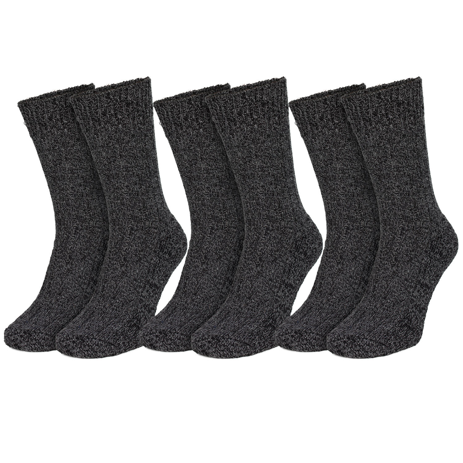 3 pairs of socks | Norwegian style | Warm | Wool | Anthracite