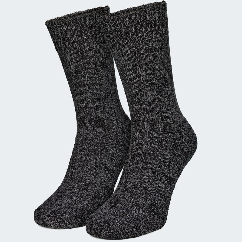 3 paires de chaussettes | Style norvégien | Chaude | Laine | Anthracite