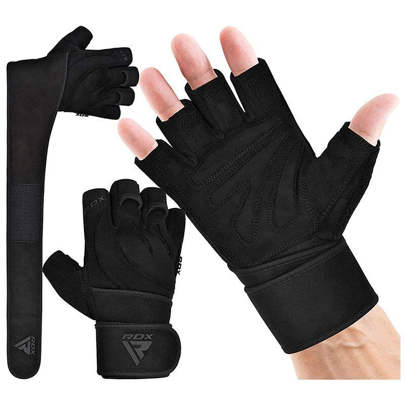 Manusi sala, pentru haltere RDX L4 Open finger, Negru, L