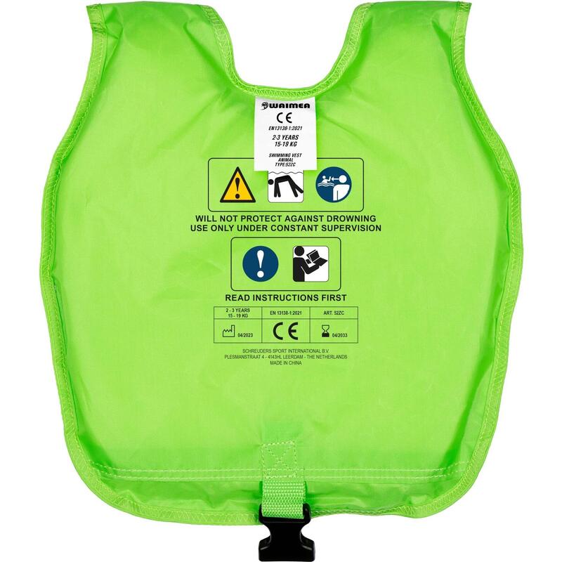Vesta înot Waimea Animal 2–3 ani (15–19 kg), Verde