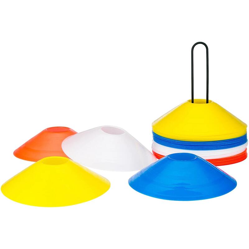 Set conuri antrenament Avento 4 culori cu suport