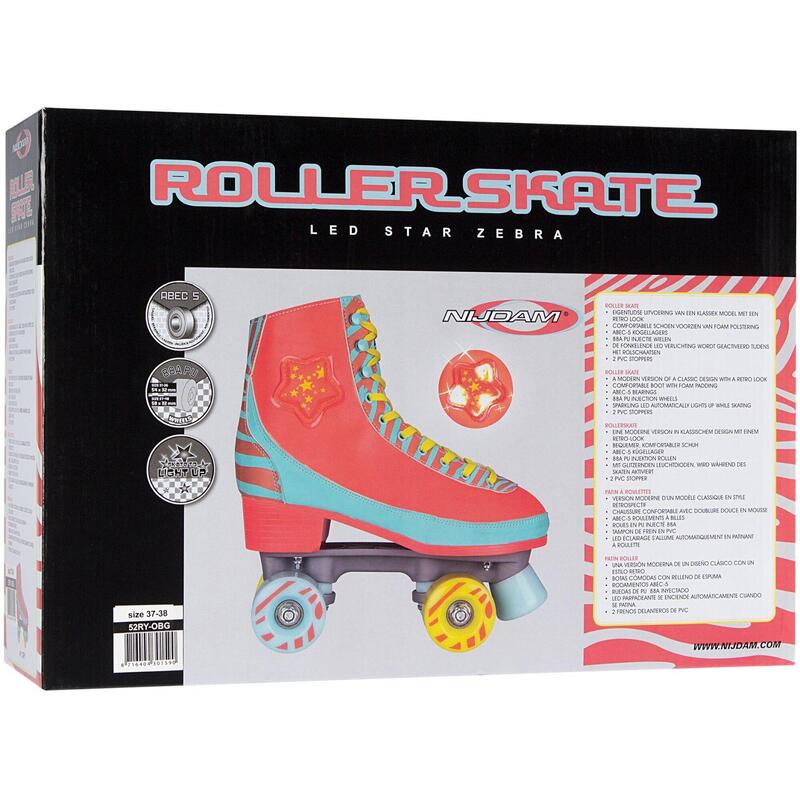 Role Nijdam LED Star Zebra, Portocaliu, 33-34