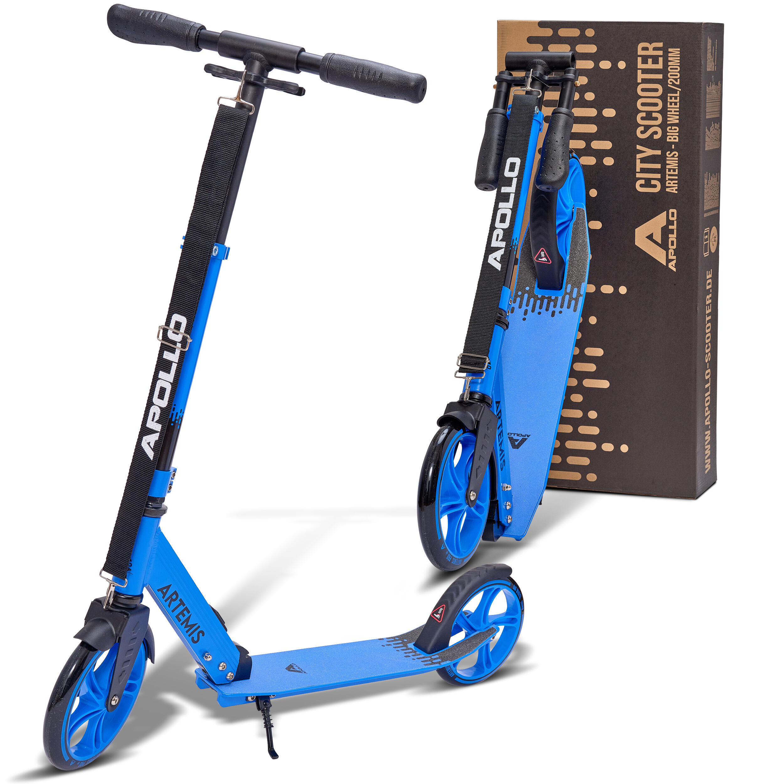 Apollo - Artemis City Trottinette Réglable Pliable, Grandes Roues Pour Enfants Dès 6 Ans - Trottinette - Bleu - Taille Unique - Decathlon