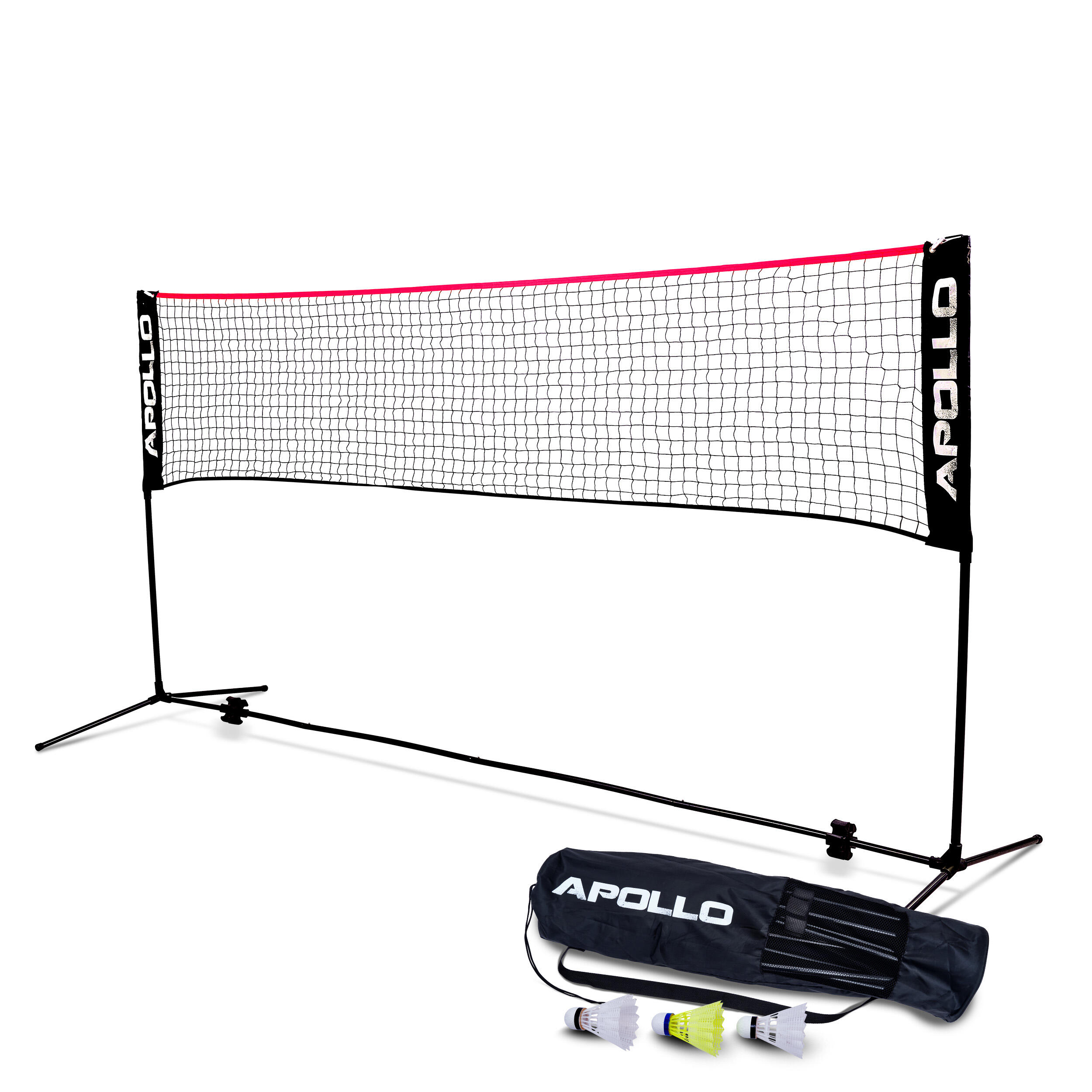 APOLLO 500 cm Badminton/Volleyball Netz - Rot