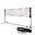 Filet Badminton et Volley 500 cm, Hauteur Réglable - Rouge