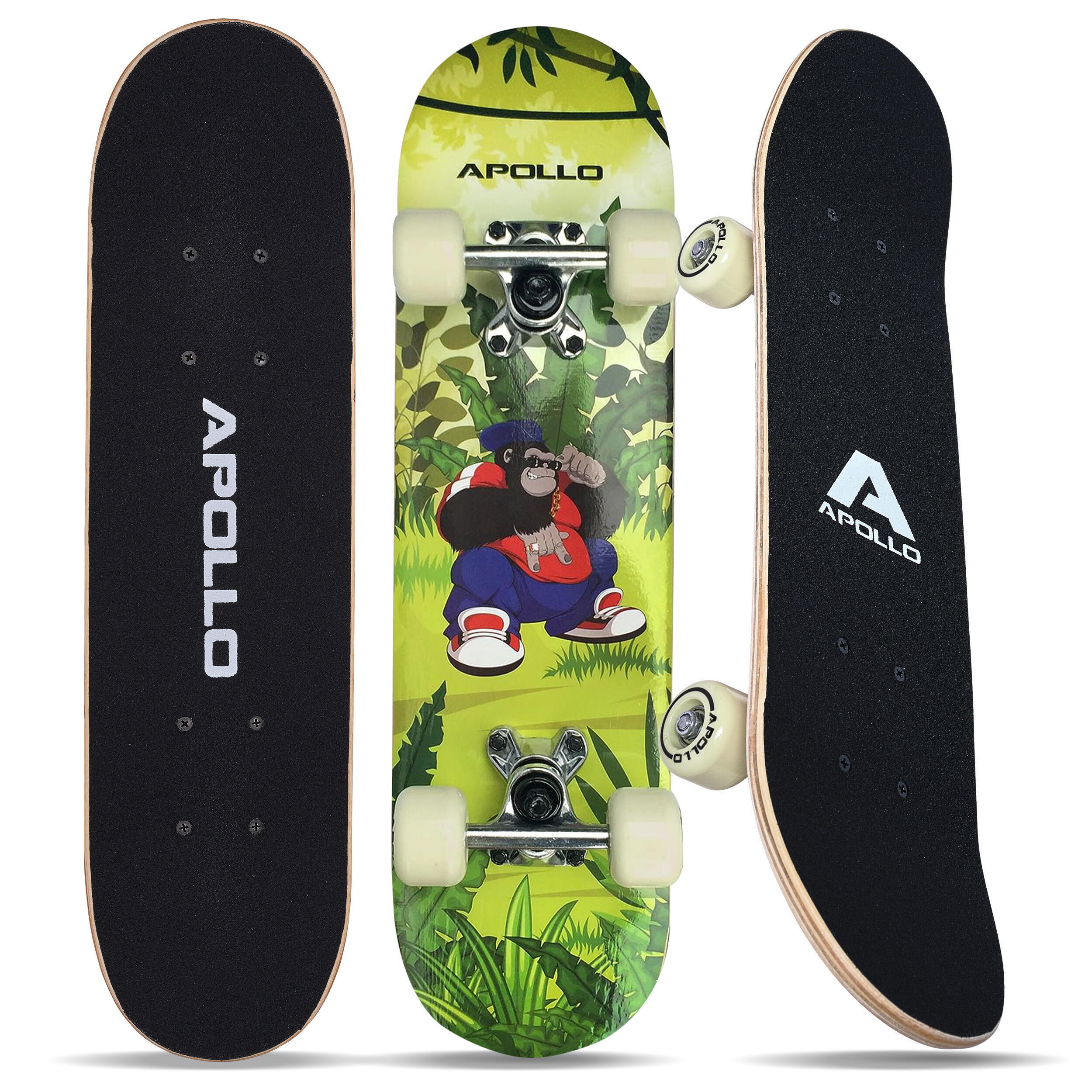 APOLLO Kinderen Skateboard, met ABEC 3 Lagers, Aluminium Assen, Verschillende Designs