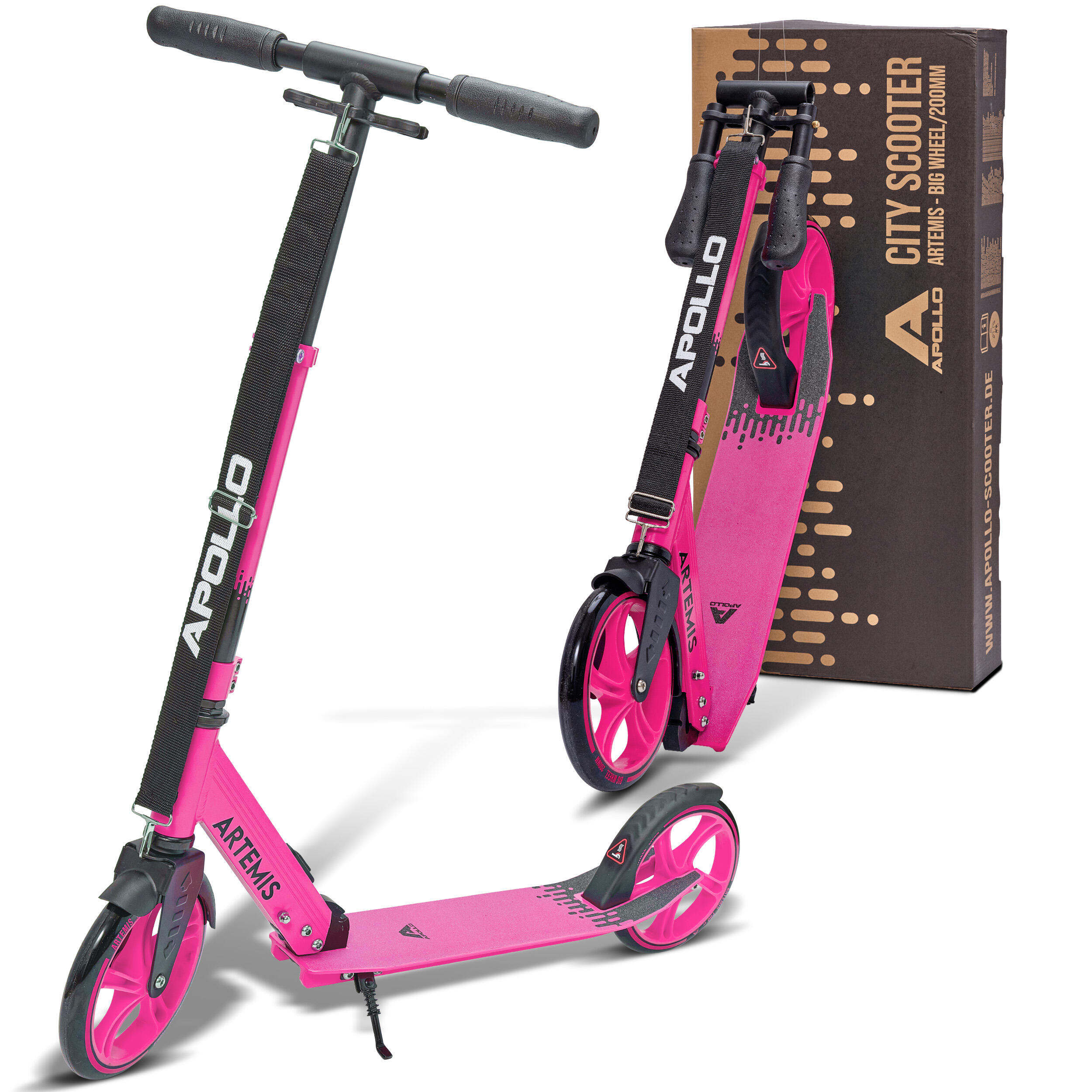 Apollo - Artemis City Trottinette Réglable Pliable, Grandes Roues Pour Enfants Dès 6 Ans - Trottinette - Rose - Taille Unique - Decathlon