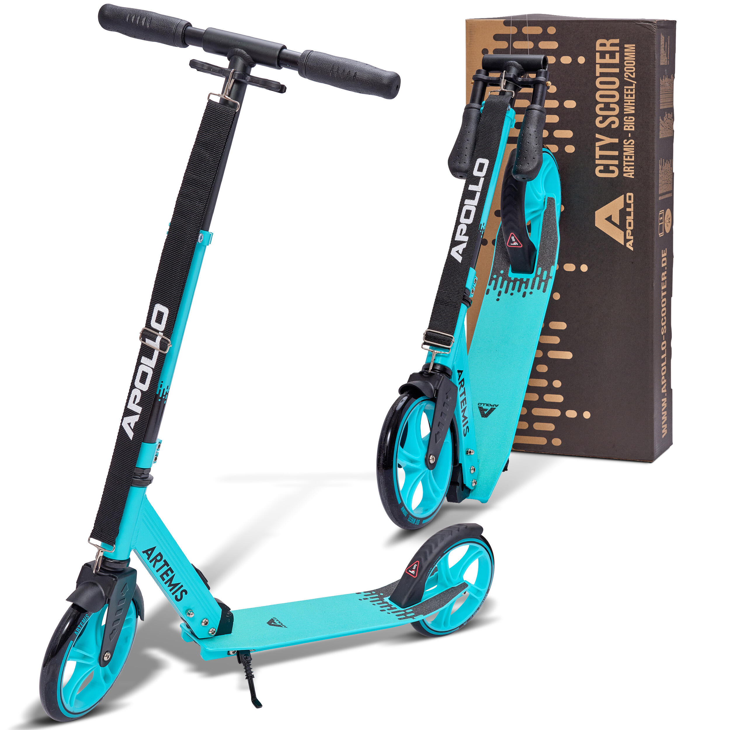 Apollo - Artemis City Trottinette Réglable Pliable, Grandes Roues Pour Enfants Dès 6 Ans - Trottinette - Bleu - Taille Unique - Decathlon