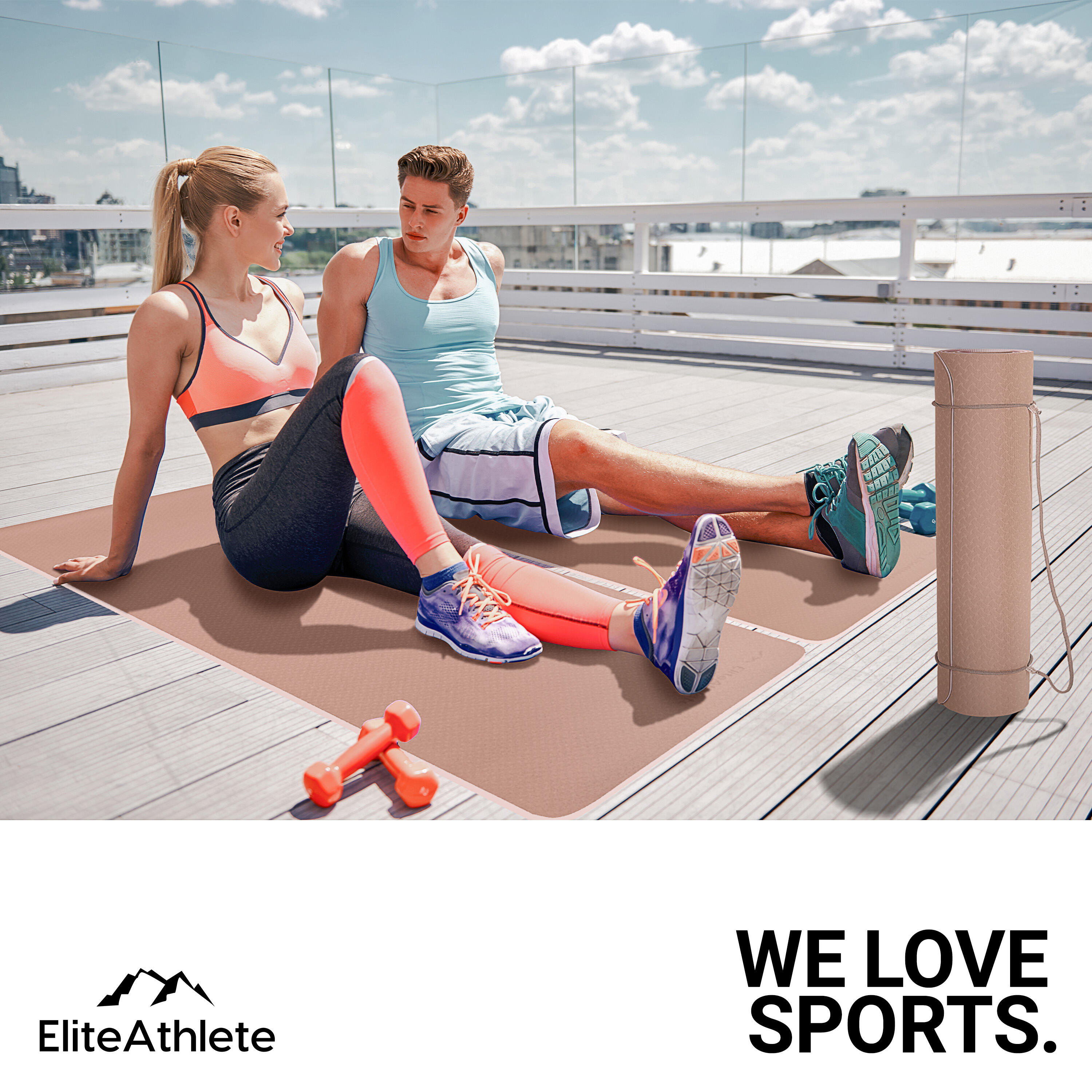EliteAthlete® Tapis yoga - Tapis de sport - Tapis fitness 6/7