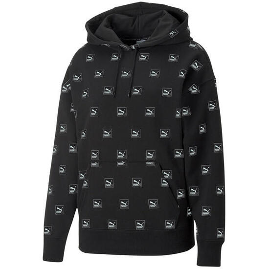 Sweat À Capuche Motif/style Imprimé Intégral LOVE Femme (Noir)