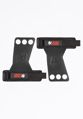 3-hole carbon lifting grips - zwart