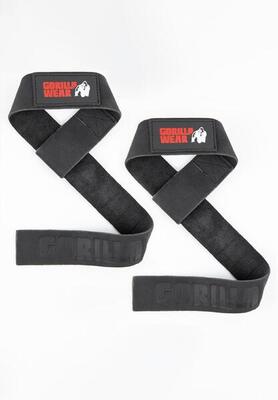 Leather lifting straps - zwart