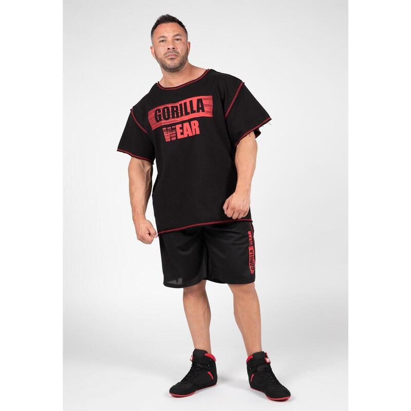 Wallace Mesh Short - Noir/Rouge - L/XL