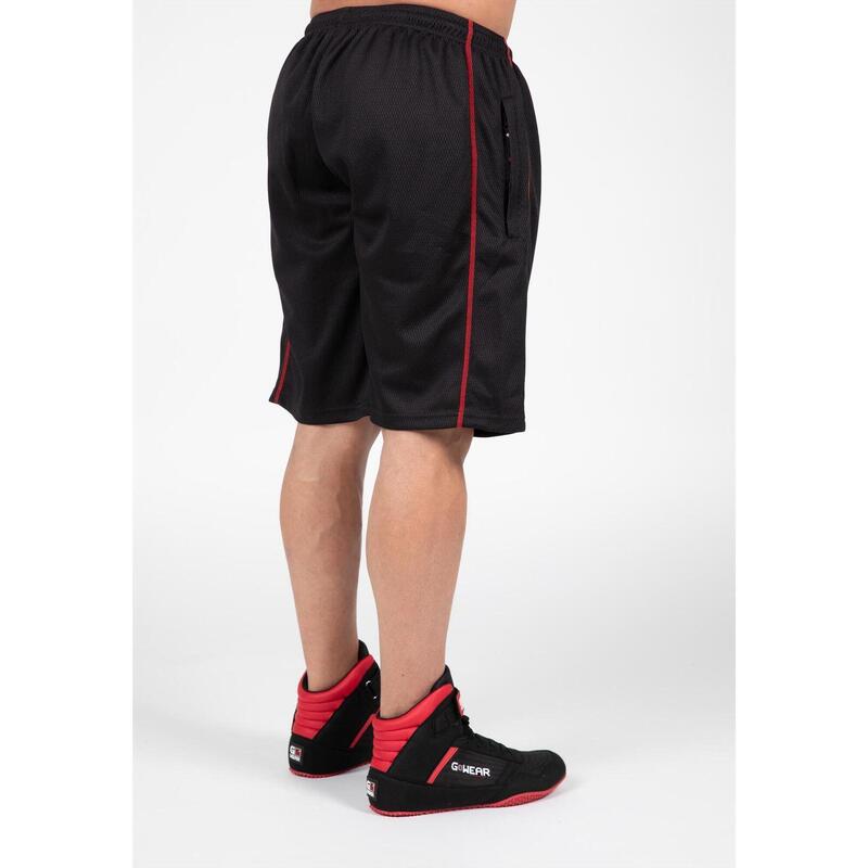 Wallace Mesh Pantalones cortos - Negro/Rojo - 2XL/3XL