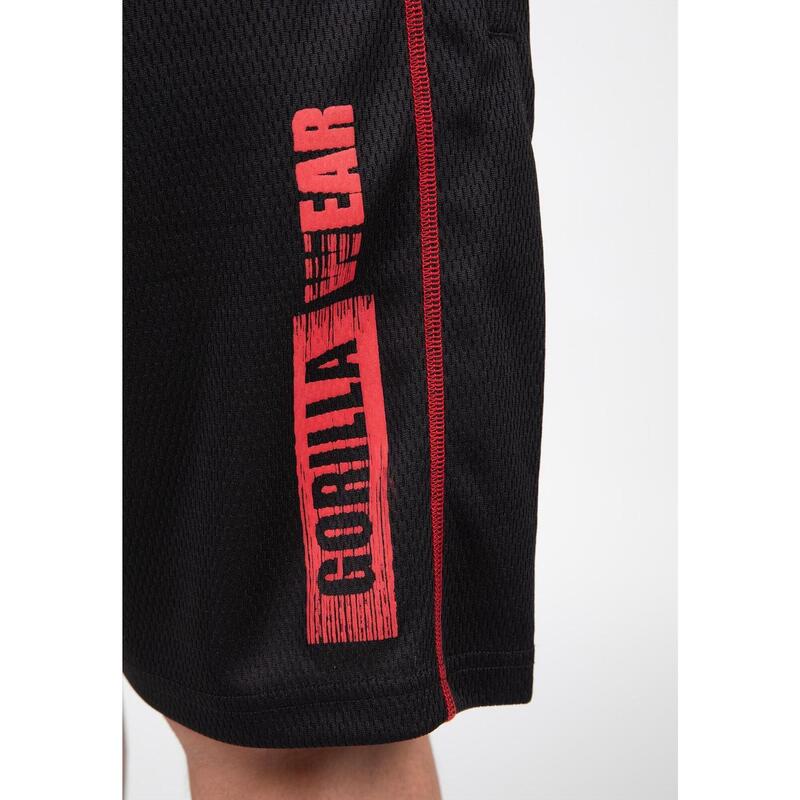 Wallace Mesh Short - Noir/Rouge - L/XL