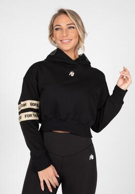 Tracey cropped hoodie - zwart