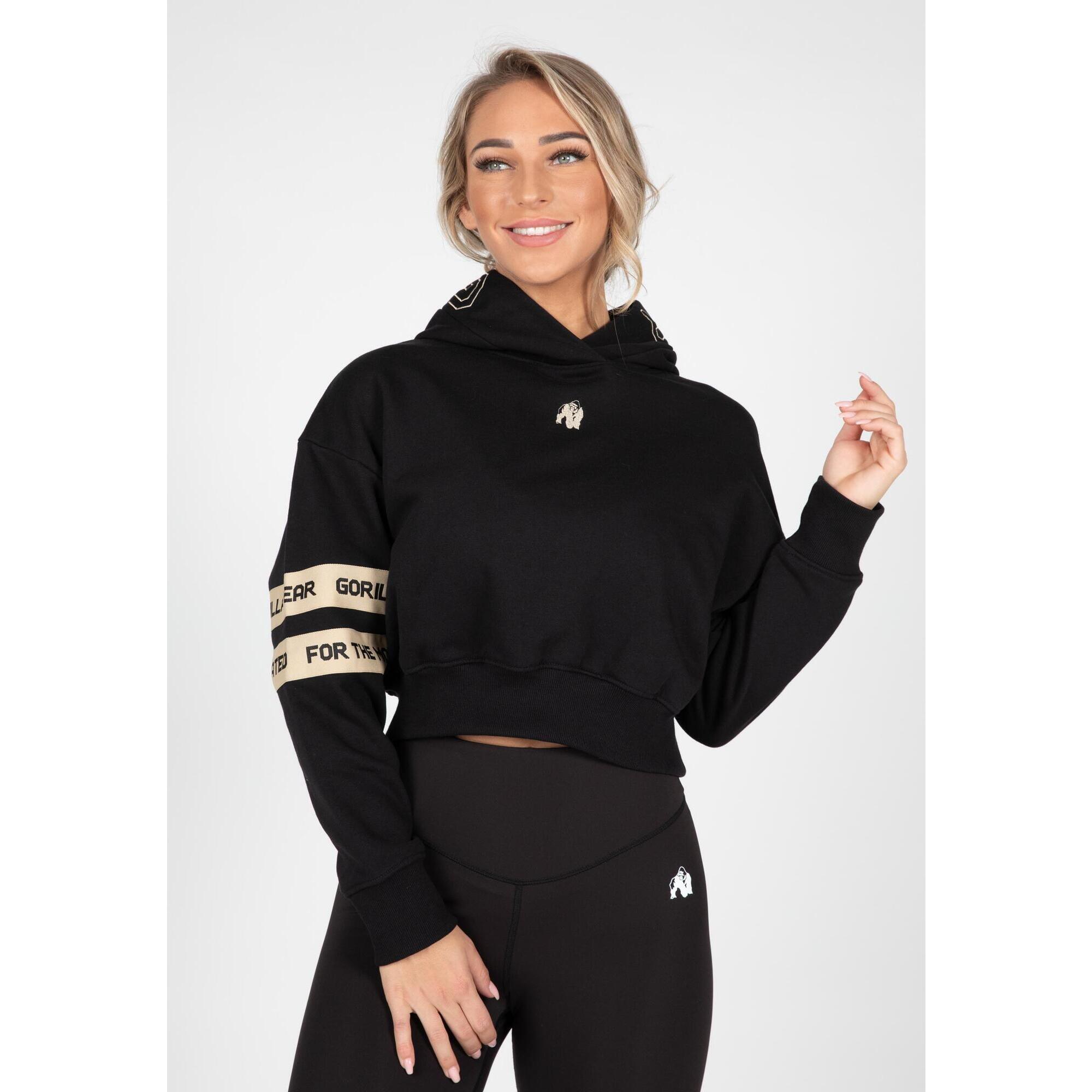 Gorilla Wear - Tracey Cropped Sweatshirt À Capuche - Noir - Pull - Noir - 36 Xs - Decathlon