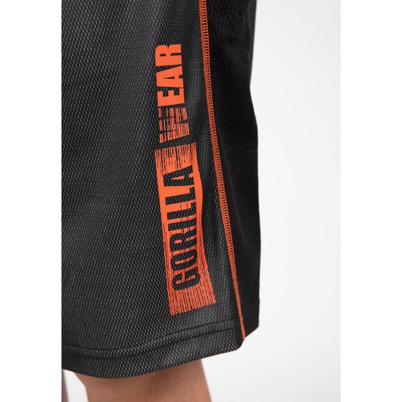 Wallace Mesh Shorts - Gray/Orange /3XL