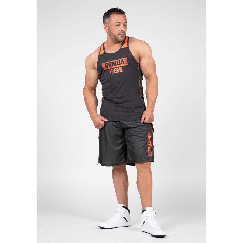 Wallace Mesh Shorts - Gray/Orange - S/M