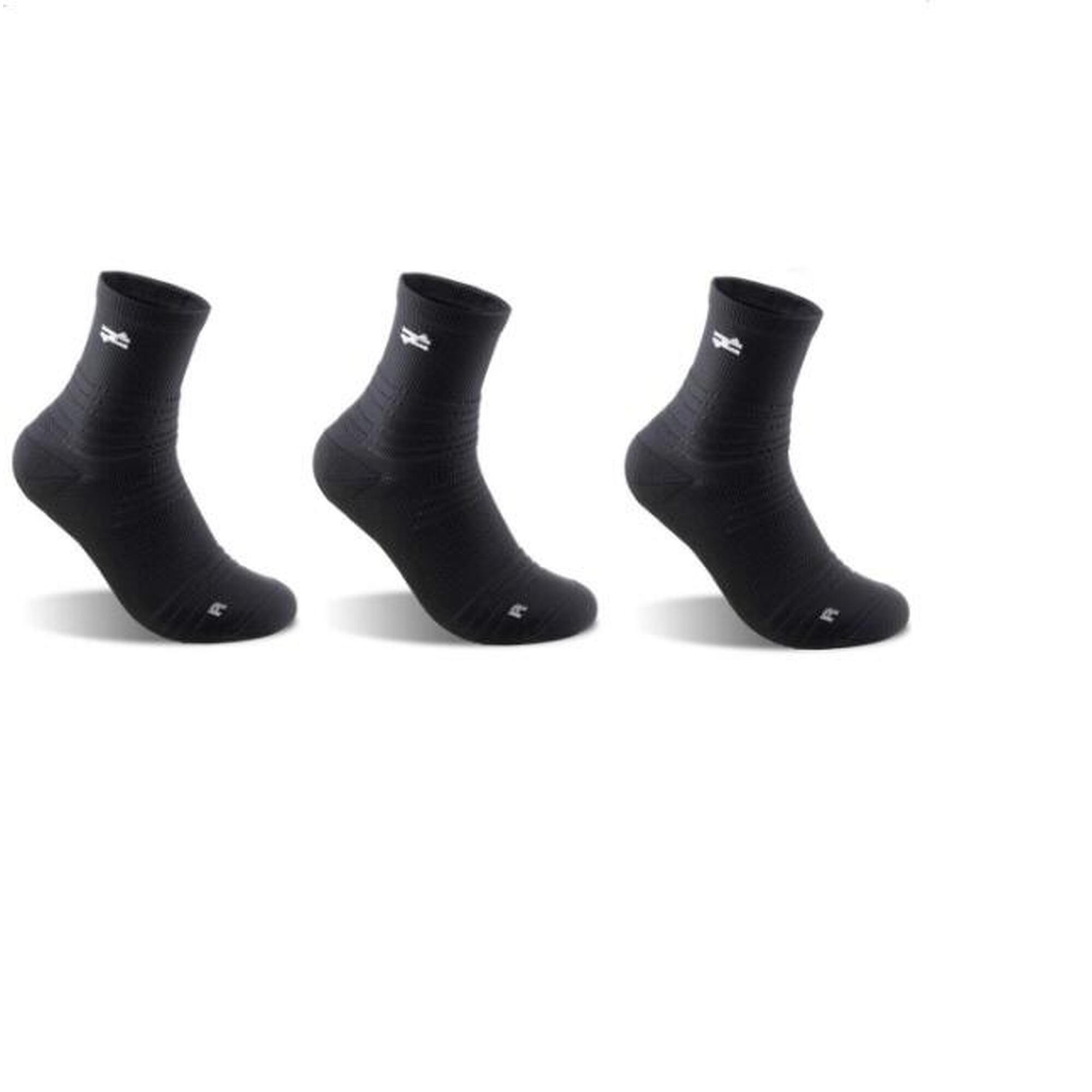 G-ZOX Zero Sports Socks (3 pack) - Black