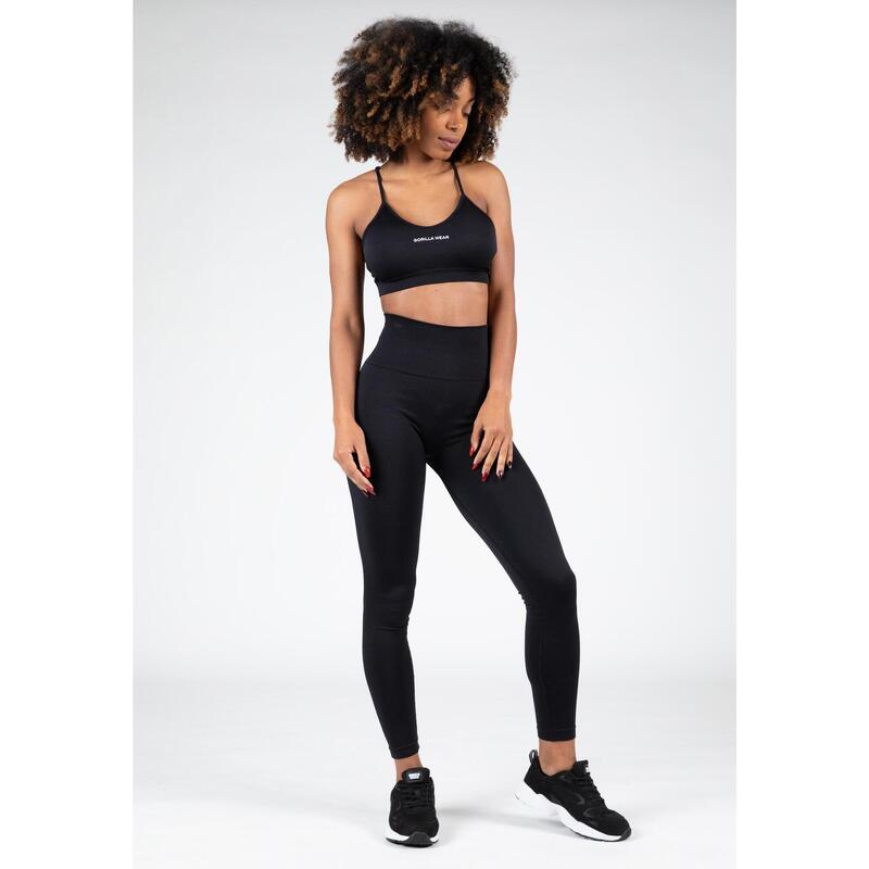 Quincy Sans couture Soutien-gorge de sport - Noir - M/L