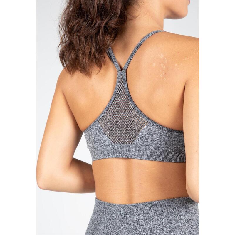 Quincy Sans couture Soutien-gorge de sport - Grau Melange - M/L