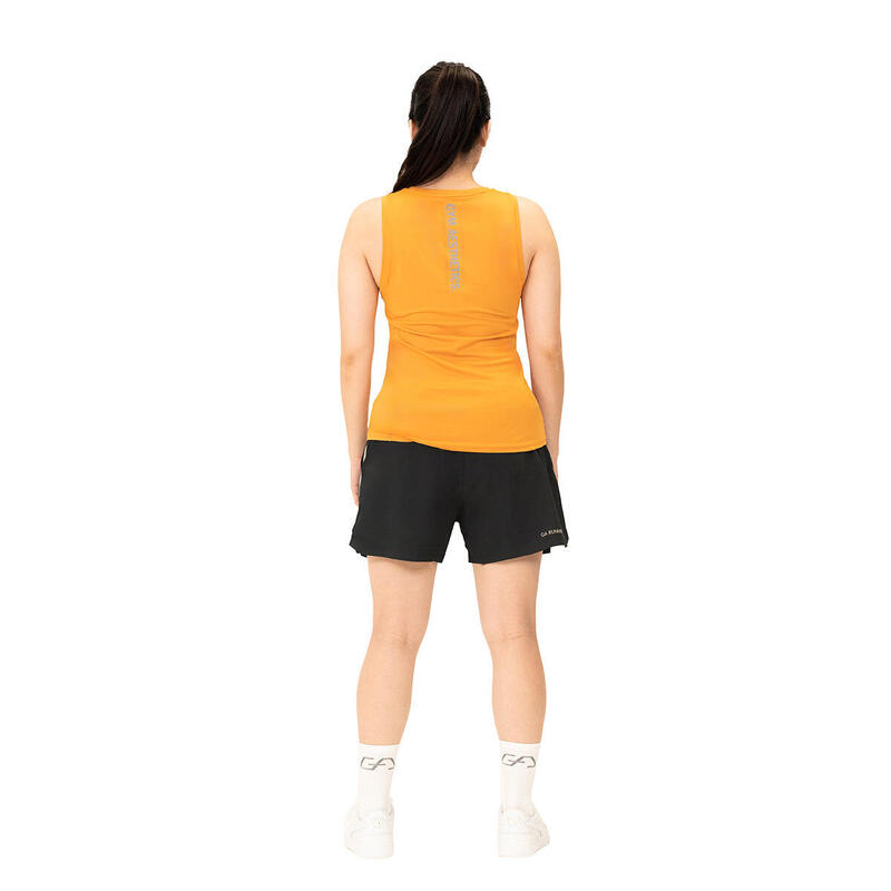 Women GA Badge Fitness Sports Vest/Tank Top - YELLOW