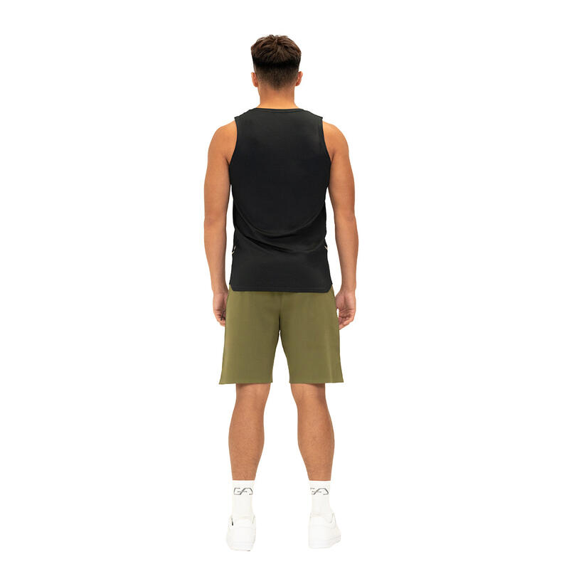 Men GA Badge Fitness Sports Vest/Tank Top - BLACK