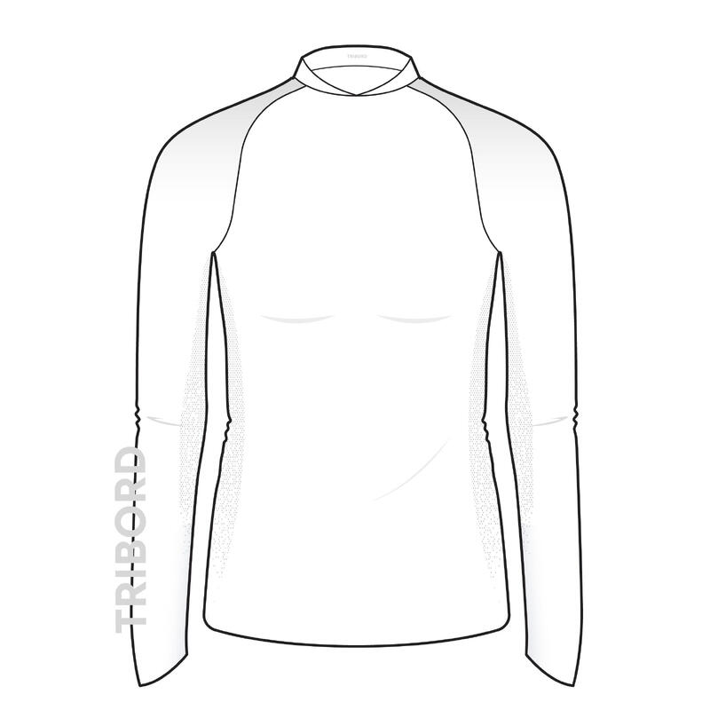Seconde vie - T-shirt anti-UV manches longues Sailing 500 femme Blanc - TRÈS BON