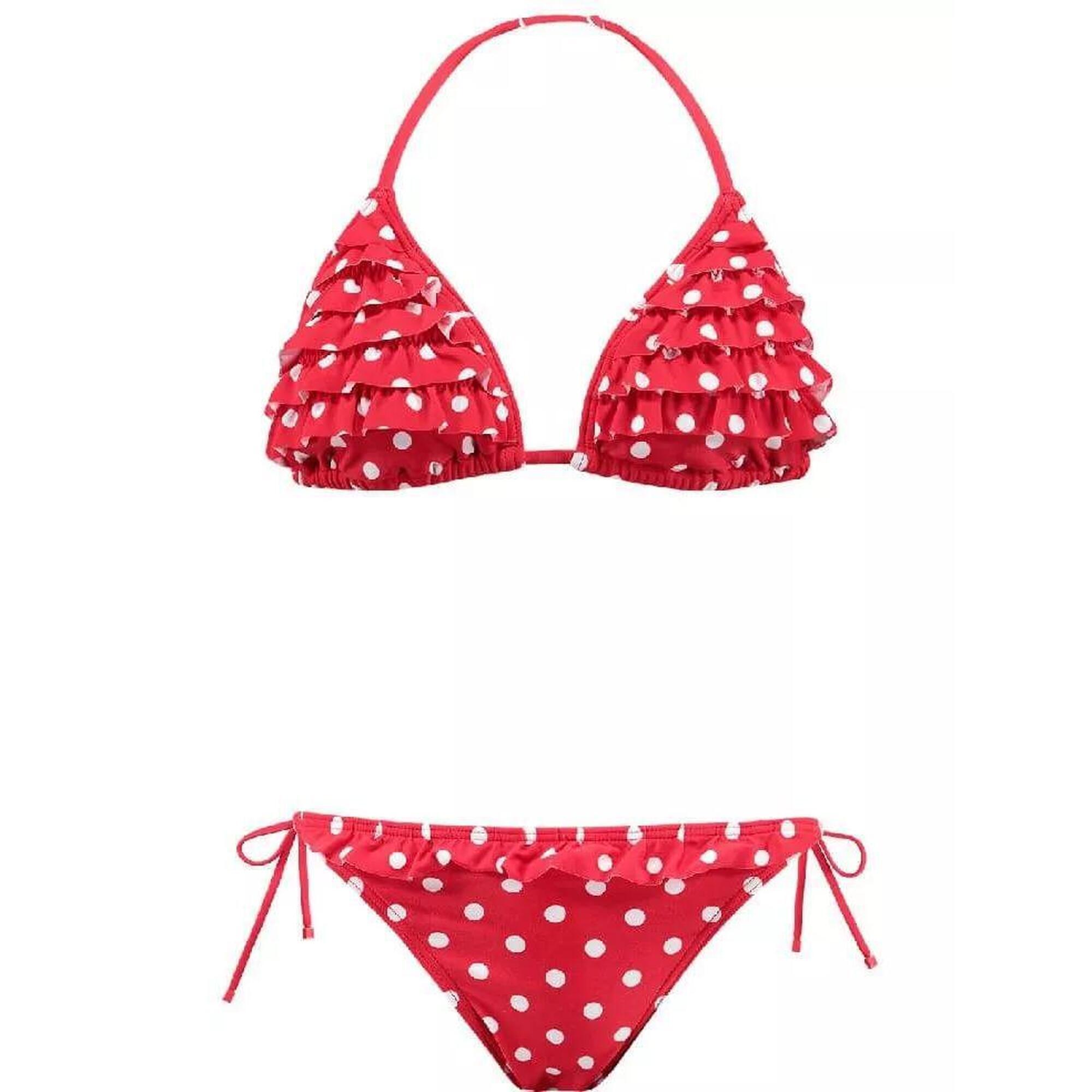 Conjunto Bikini niña Bells Triange rojo