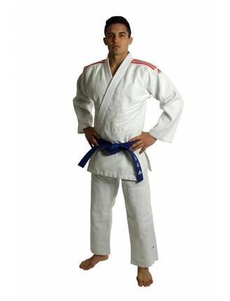adidas Judo-Anzug Club weiß/rote Streifen, J350
