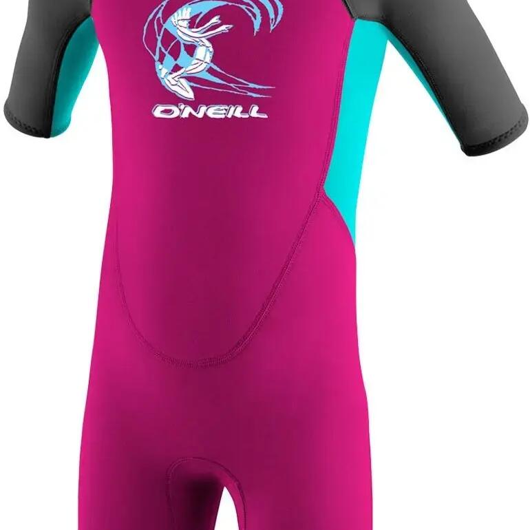 O'Neill Reactor 2mm Back Zip Shorty Wetsuit - Graphite / Dayglo / Ocean
