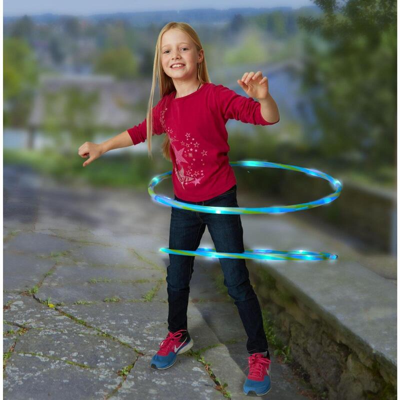 LED Hoop Fun, Gymnastikreifen für Kinder mit Leuchteffekt, Ø 66 cm, pink/gelb