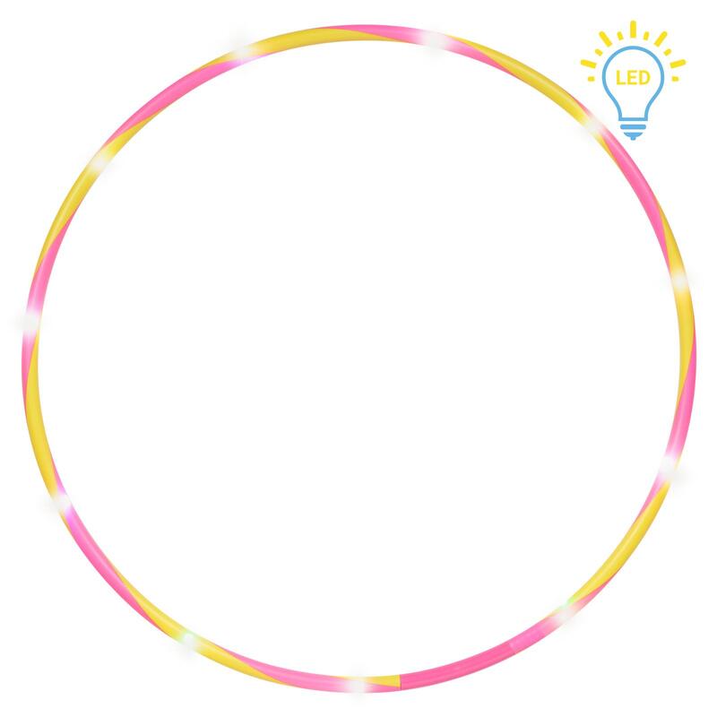 LED Hoop Fun, Gymnastikreifen für Kinder mit Leuchteffekt, Ø 78 cm, pink/gelb