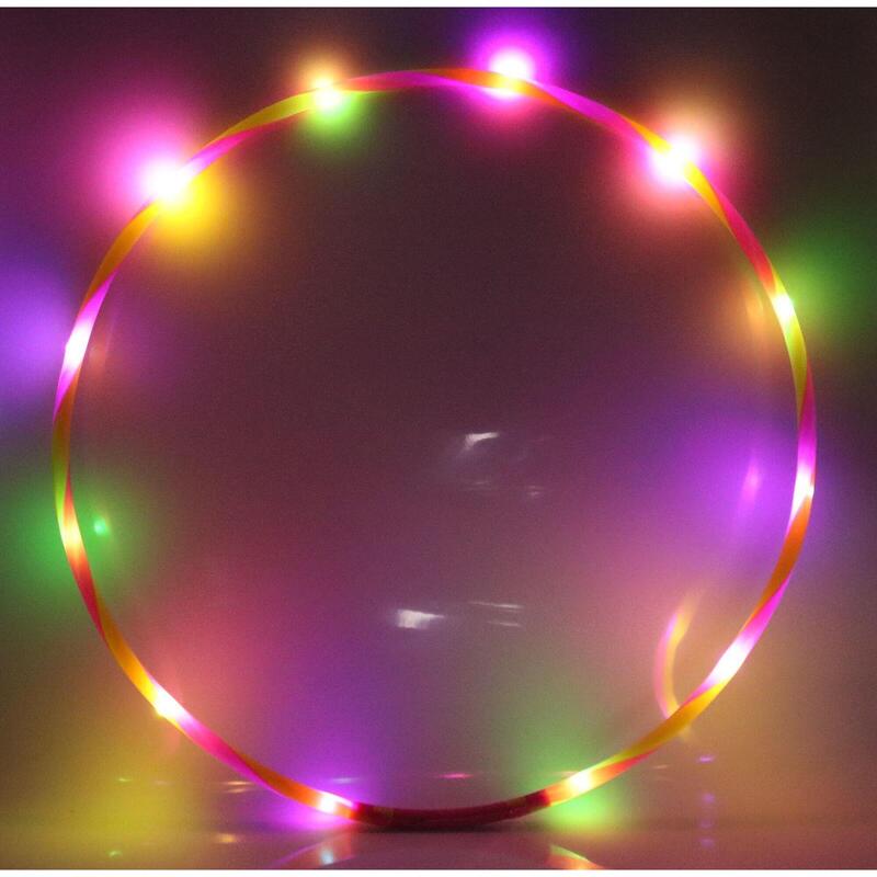 LED Hoop Fun, Gymnastikreifen für Kinder mit Leuchteffekt, Ø 72 cm, pink/gelb