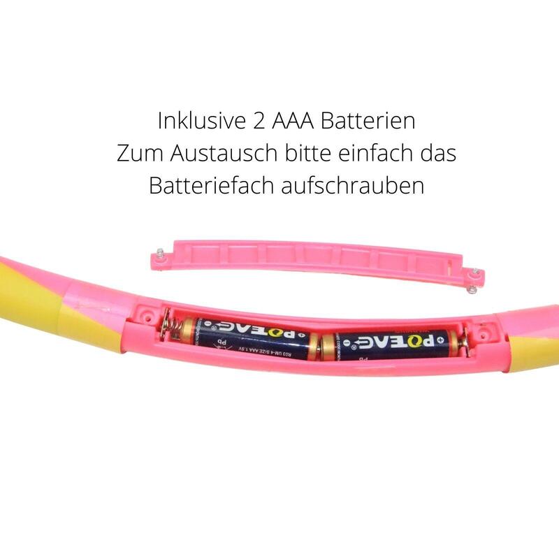 LED Hoop Fun, Gymnastikreifen für Kinder mit Leuchteffekt, Ø 66 cm, pink/gelb