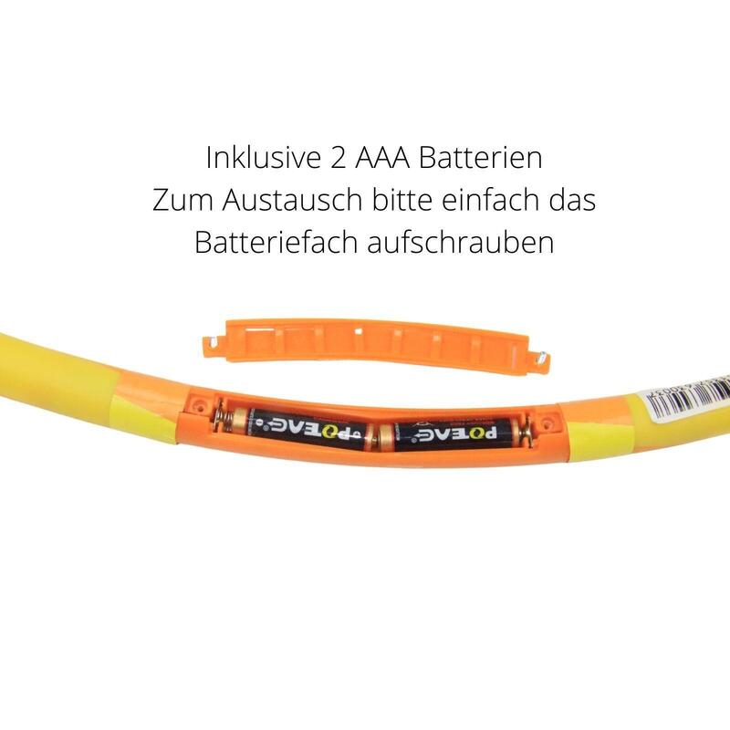 LED Hoop Fun, Gymnastikreifen für Kinder mit Leuchteffekt, Ø 72 cm, orange/gelb