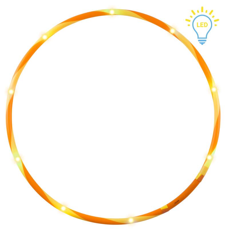 LED Hoop Fun, Gymnastikreifen für Kinder mit Leuchteffekt, Ø 78 cm, orange/gelb
