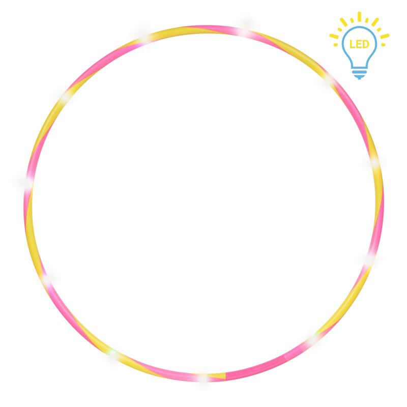 LED Hoop Fun, Gymnastikreifen für Kinder mit Leuchteffekt, Ø 72 cm, pink/gelb