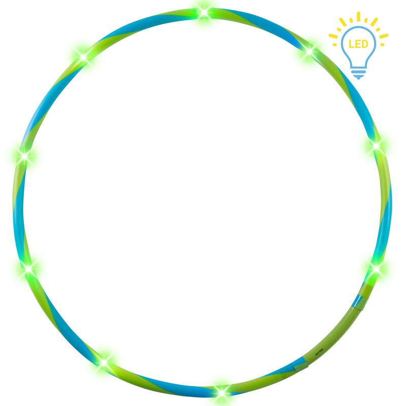 LED Hoop Fun, Gymnastikreifen für Kinder mit Leuchteffekt, Ø 78 cm, grün/blau