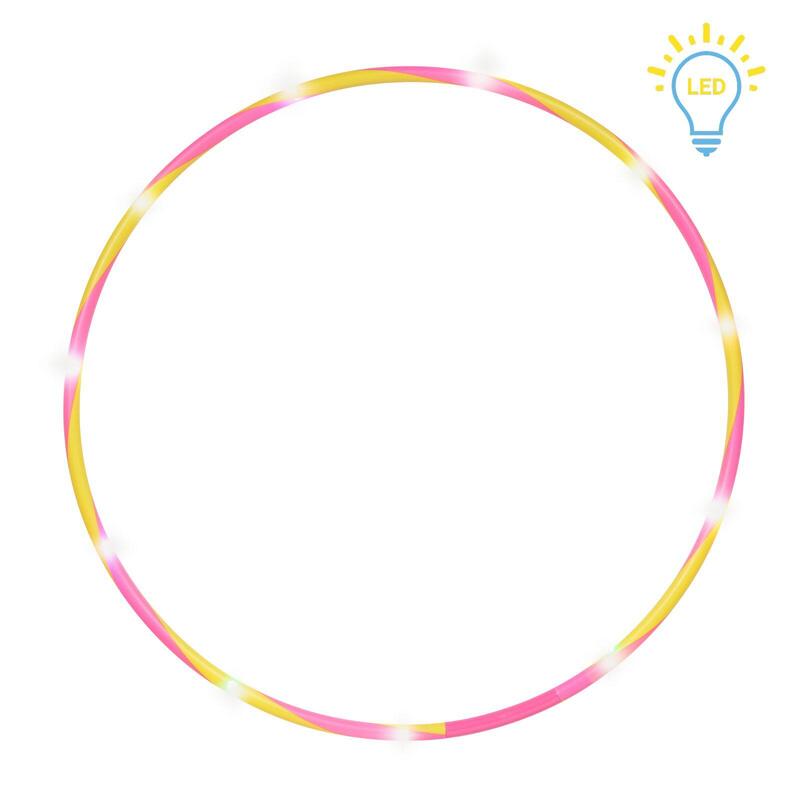 LED Hoop Fun, Gymnastikreifen für Kinder mit Leuchteffekt, Ø 66 cm, pink/gelb