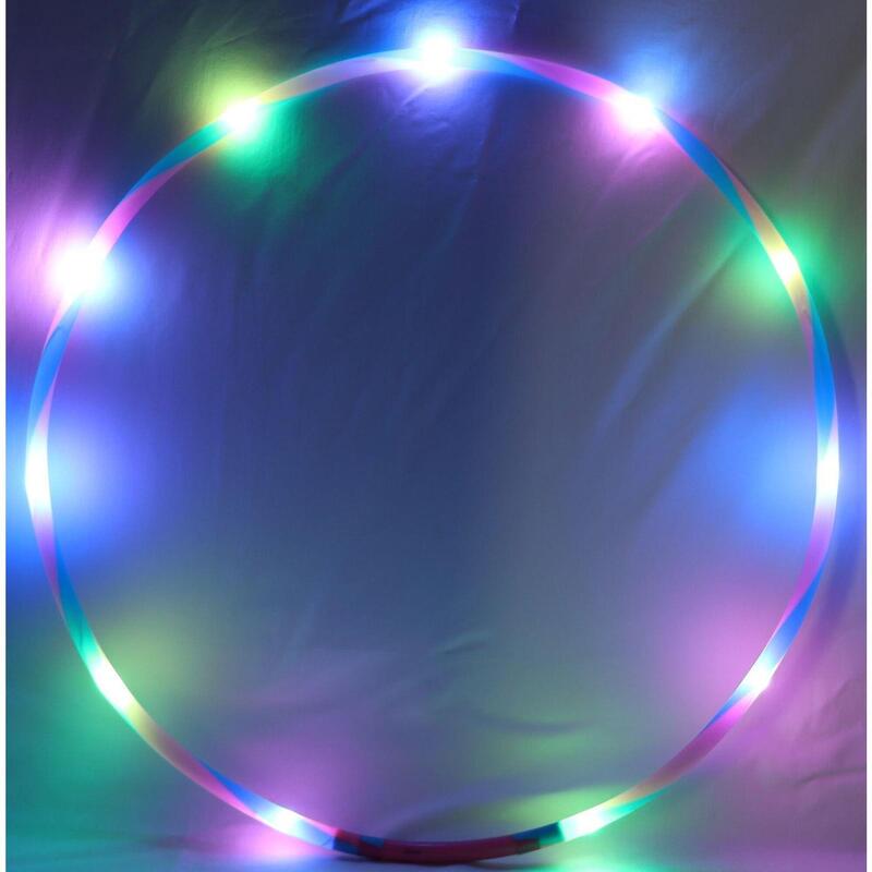 LED Hoop Fun, Gymnastikreifen für Kinder mit Leuchteffekt, Ø 72 cm, pink/blau