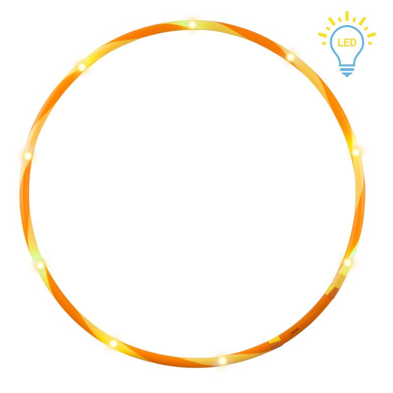 LED Hoop Fun, Gymnastikreifen für Kinder mit Leuchteffekt, Ø 72 cm, orange/gelb