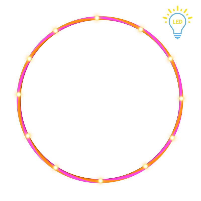 LED Hoop Fun, Gymnastikreifen für Kinder mit Leuchteffekt, Ø 66 cm, pink/orange