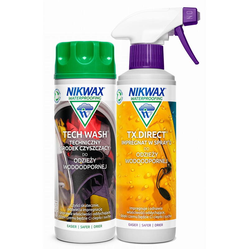 Zestaw do pielęgnacji Nikwax Tech Wash i TX Direct Spray-On