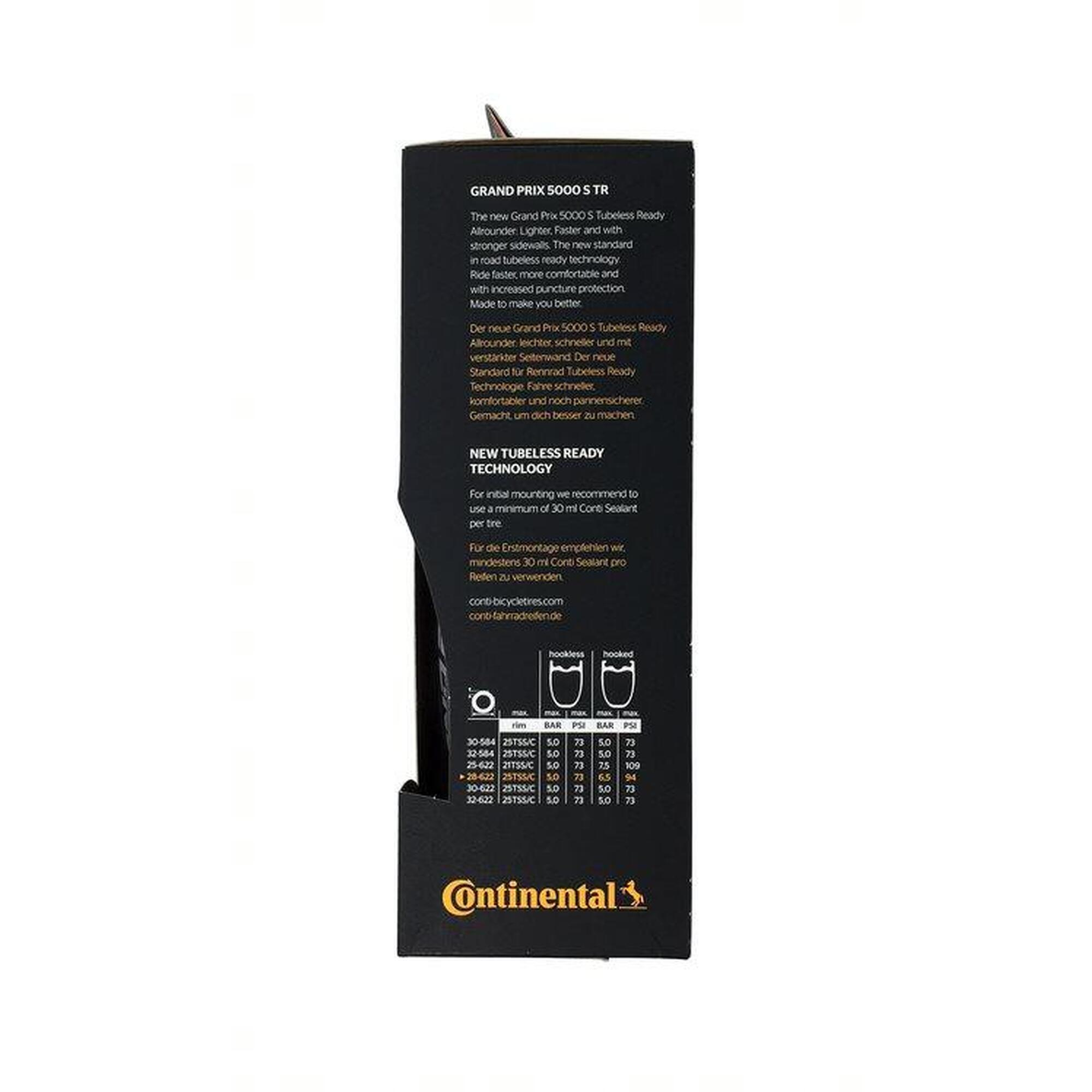 Anvelope Continental Tubeless Grand Prix 5000 S TR 700x25