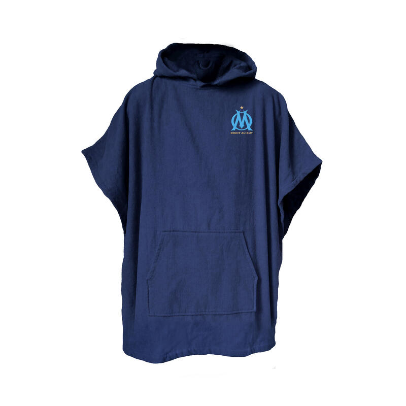 Poncho de bain enfant 100% coton football Marseille - Logo